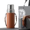 Dvoustěnná vakuová termoska z čistého titanu, hrnek 450/600 ml, přenosná láhev na vodu s výklopným víčkem pro cestování, auto, nápojové nádobí
