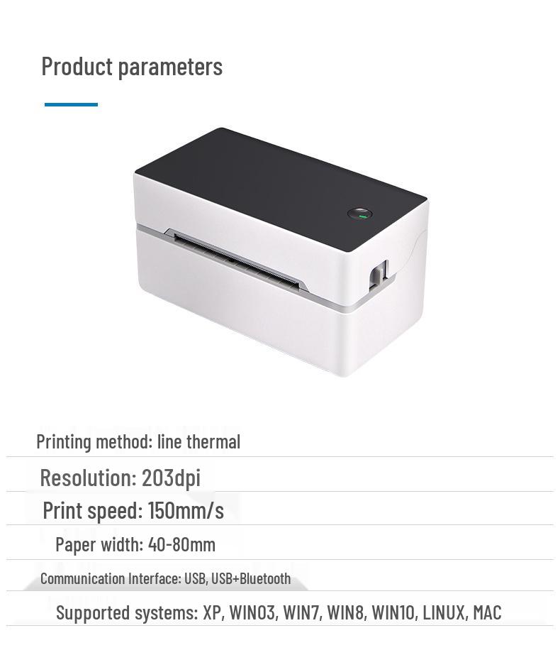 Youku TDL402 Bluetooth Thermal Label Printer for Self-Adhesive Labels and Waybills
