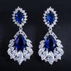 Ircons Elegant Chandelier AAA+ Cubic Zirconia Long Big Crystal Bridal Dangle Drop Earring for Wedding Jewelry CZ202