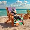 1PC Custom Name Football Player Action Beach Towel Highly Absorbent And Sand-Resistant Towel for Swimming, Pool, Yoga, And Travel Lightweight