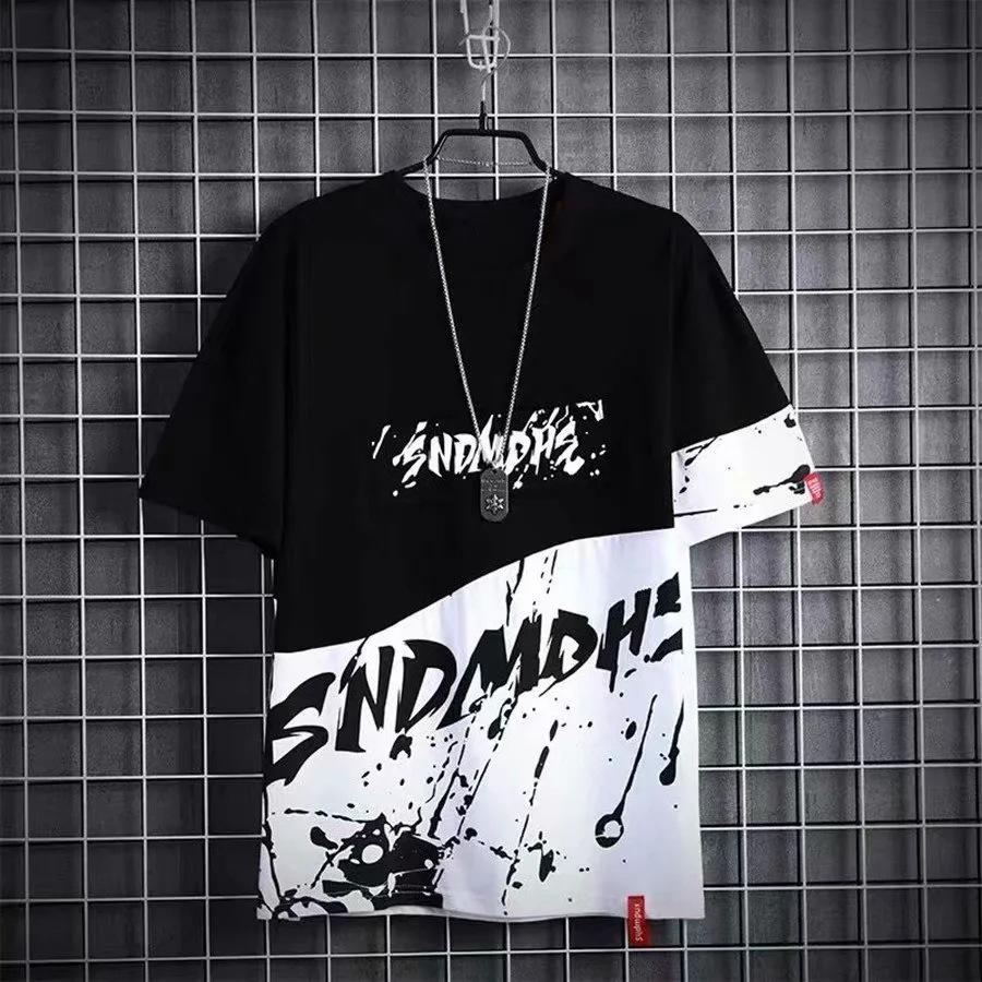 Modny Japoński Hip-Hop Luźny Męski Bluza z Kapturem - Długi Rękaw Wiosna/Lato Bluza