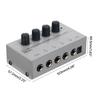 American/European Standard 4 Way Headphone Amplifier HA400 with Power Adapter Separate Control Earphone Amplifier