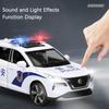 1:32 Skala Nissan X-TRAIL Modelle Spielzeug Polizeiautos Legierung 6 Türen zu öffnen Miniaturfahrzeuge Rückziehauto Spielzeug Kindertagsgeschenke