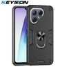 KEYSION Nárazuvzdorné pouzdro Armor pro TECNO Pova 7 4G 5G Silikon+PC Kovový prsten Stojan Kryt zadní strany telefonu pro TECNO POVA 7 Ultra 5G