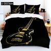Juego de Cama de Guitarra Clásica 3D Guitarra Eléctrica Música Punk Rock Juego de Funda Nórdica Funda de Edredón Tamaño Queen Para Niños Niños Hombre Joven