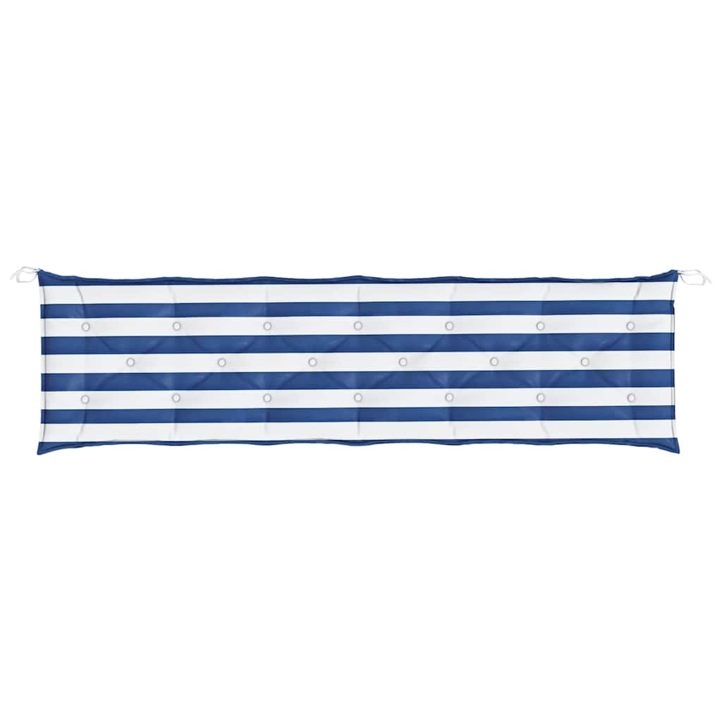 Garden Bench Cushions 2 Pcs. Blue&White Striped 200x50x7cm Fabric