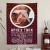 Psychedelic Fluid-Pattern Band Tapestry, Aphex Twin Vintage Concert Poster, Home Decor for Electronic Music Fans