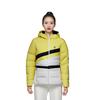 Fila Color Block Hooded Casual Jacket Down Coat Women Jackets Light-Yellow F11W349925F-YE