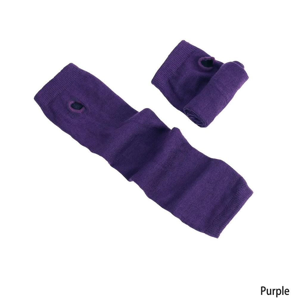 Women Winter Long Fingerless Gloves Knitted Arm Warmer Thumbhole  Gloves