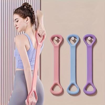 1PC Silicone Yoga Resistance Belt, Elastic Fitness Stretch, Suitable for Back, Waist, Arm Exercise
