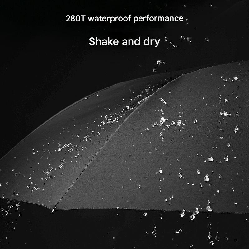 Light Luxury Automatic Long Handle Umbrella Enlarged Thickened Wind-resistant Rain-resistant Sunny Rainy Dual-use Golf Umbrella