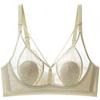 Sujetador de encaje calado para mujer, ropa interior push-up, sujetador minimalista inalámbrico, Bralette ultrafino, lencería de malla Sexy