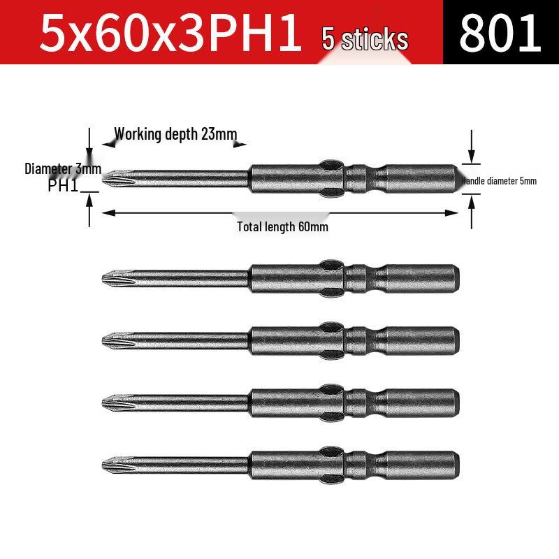802 & 801 Elektrische Schraubendreherbits, 800 Magnetischer S2-Bit, 6mm Schraubendreherbit, 5 Verlängerte, 4 Bohrer