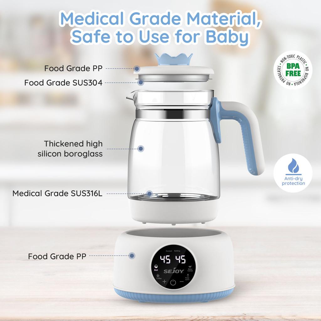 1.2L Infant Thermostatic Milk Regulator 800W Intelligent Electric Baby Formula Kettle Automatic Feeding Bottle Warmer