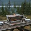 Stainless Steel Camping Grill RustResistant Folding Briquette Easy to Set up Portable
