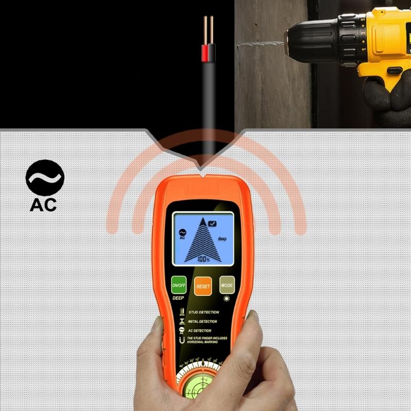 Portable Metal and Wall Detector Suitable for Detecting Pipe & Wire Precise Safe Drilling with High Sensitivity Sensors