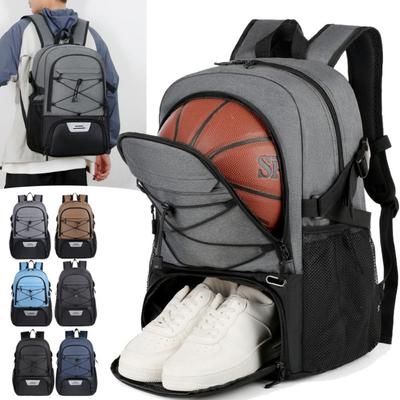 Large Capacity Basketball Backpack Shoes Compartment Waterproof Soccer Ball Backpack Breathable Separate Ball Holder Sports Bag