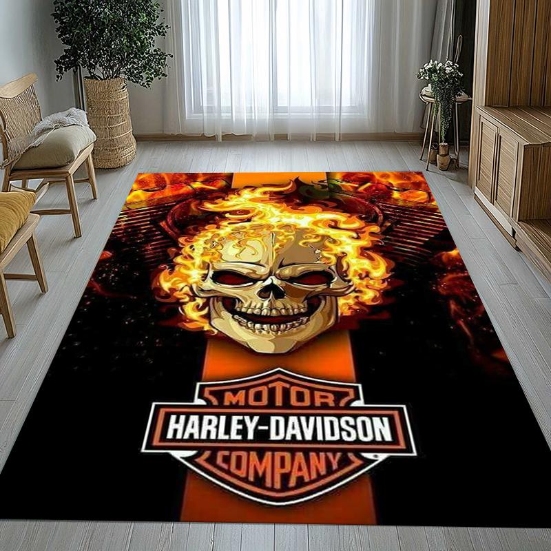 

Retro H-Harleys Racing Moto Living Room Non-Slip Area Rug Soft Carpet for Bedroom Kids Playroom Sofa,Home Decor Doormat Gift 40x60cm