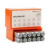12 Stück Metallbuchstaben-Set 1/8” 1/4” Stahlblumenstempel-Set Stempelwerkzeug zum Prägen von Metall, Lederhandwerk