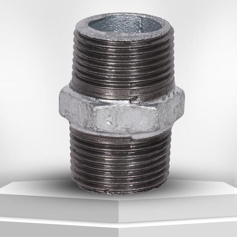 Galvanized Hexagonal Threaded Straight Connector