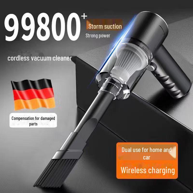 

Беспроводной автомобильный пылесос — портативный мини-пылесос высокой мощности с большой силой всасывания для сухой и влажной уборки дома и в автомобиле.
