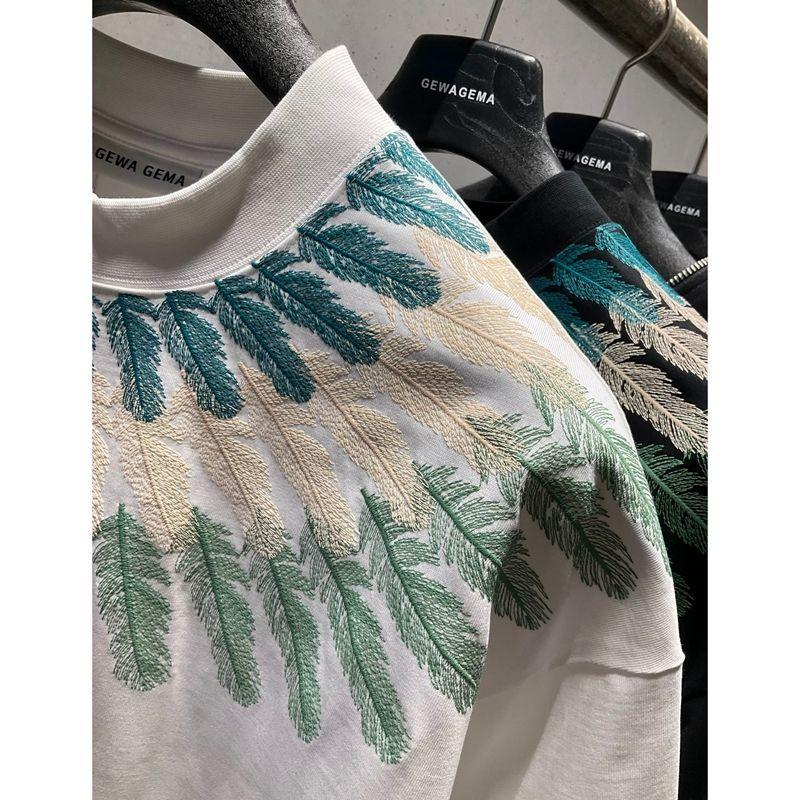 Trend Fashion Printed Half-Sleeved T-Shirt Personalized Light Luxury Round Neck Pullover Short-Sleeved Men'S Casual And Comfortable T-Shirt