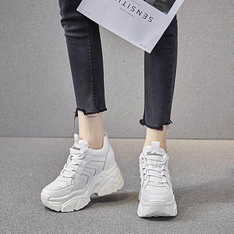 Daddy shoes ins spring new sports and leisure shoes, the inner height of the thick sole increases Xiaobai