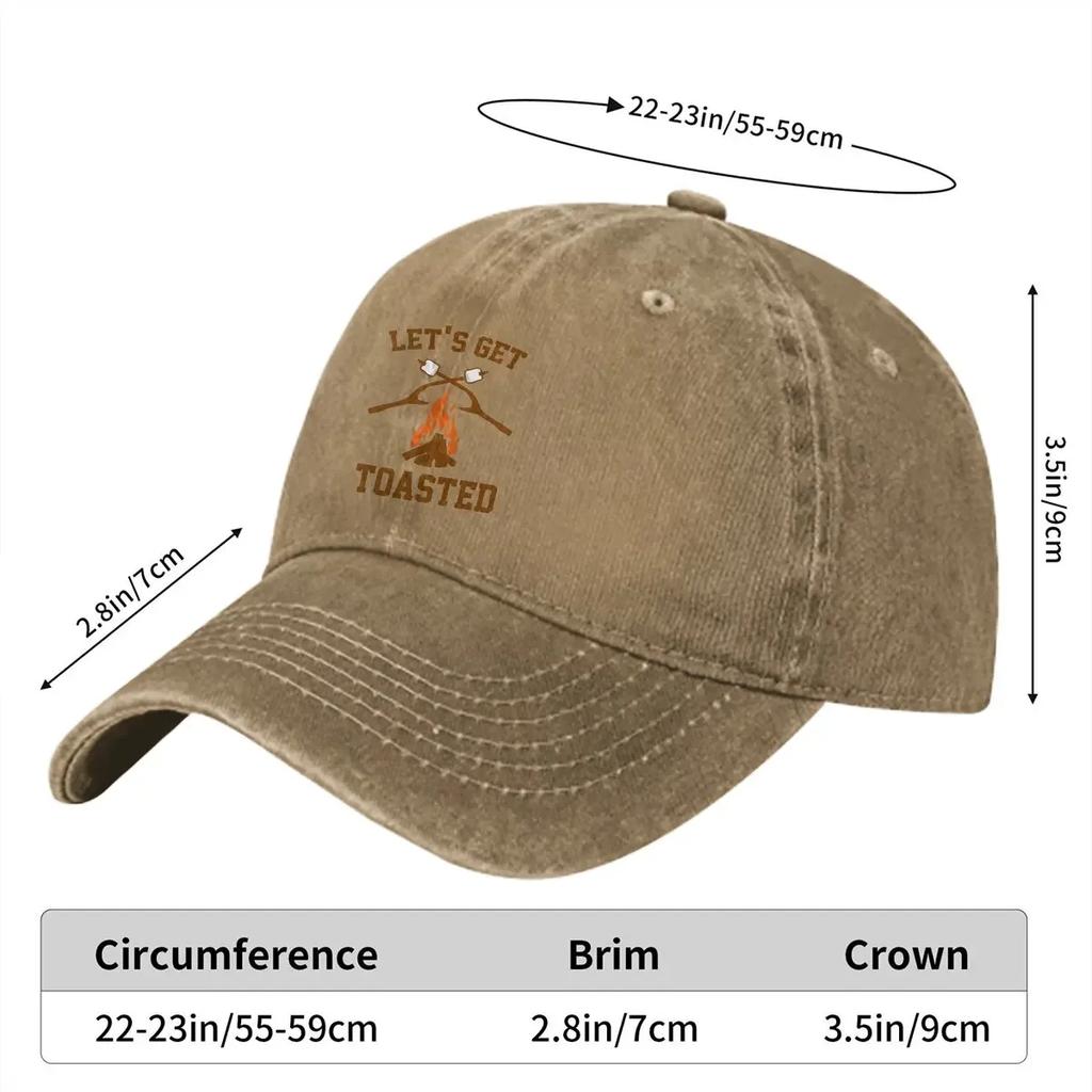 Summer Cap Sun Visor Let's Get Toasted Hip Hop Caps Camper Camping Cowboy Hat Peaked Hats