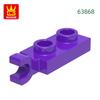 Non-Toxic 253Pcs/Lot 63868 Plate Special 1X2 With Handles Thin Block Moc Color Accessories Compatible With Brick Diy Children'S Toy