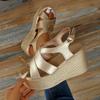 Fashion Women Wedge Sandals Summer New Casual Comfortable Walking Sandals Fashion Platform Buckle Shoes for Women Sandalias De Mujer