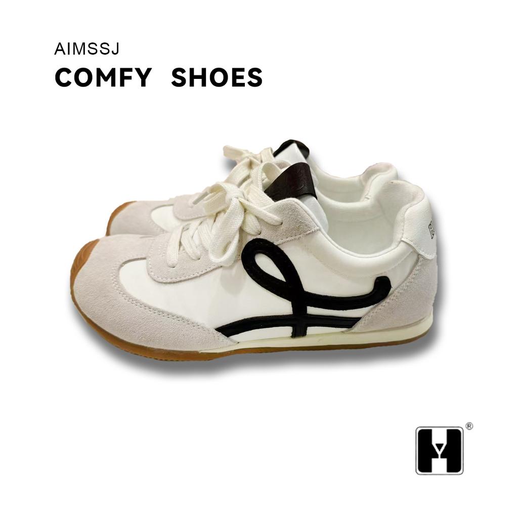 Damen-Ballerinas aus echtem Leder Retro Forrest Gump Colorblock Freizeitschuhe Sommermode Slipper Leichte Sneaker