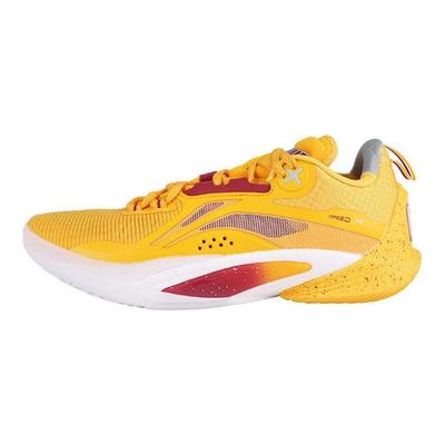 Li Ning Flash 10 CBA Shanxi Team Professional Basketball Shoes Men Basketball Shoes Yellow ABAT085-13