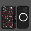 Christmas Pattern Phone Case For iPhone 17 Pro Max 16E Air 16 15 14 13 12 Pro Max 11 Magnetic For Magsafe Soft TPU Lanyard Cover