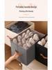 Foldable Fabric Organizer Box with Lid: Multifunctional, Divided Compartments for Underwear, Panties, Shoes, or Sundries.