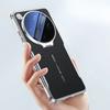 For OPPO Find X9 Ultra Glass Lens Invisible Bracket Case For Find X9Ultra Four Corners Anti-drop Plain Leather Shockproof Cover