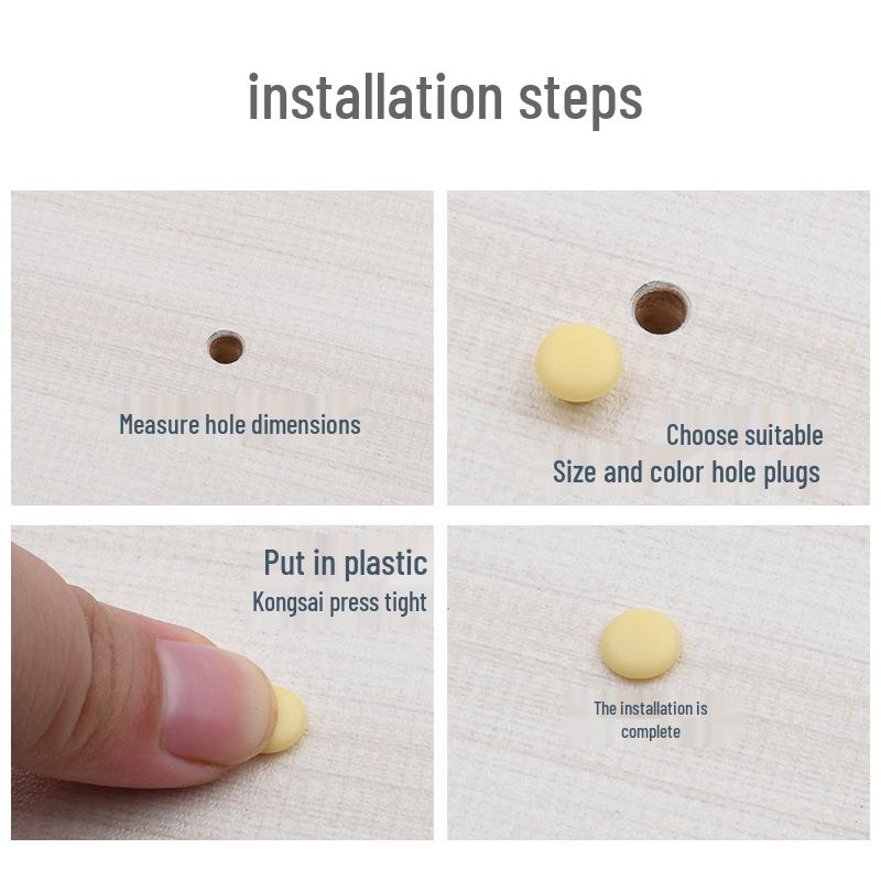 Plastová krytka otvoru pro šroub nábytku - Dekorativní kulatá záslepka