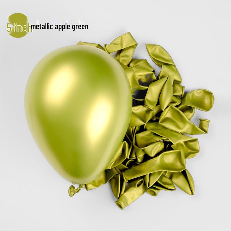 100-Pack 5-Inch Odorless Metal Balloons for Kids' Decor, Weddings, and First Birthday Parties