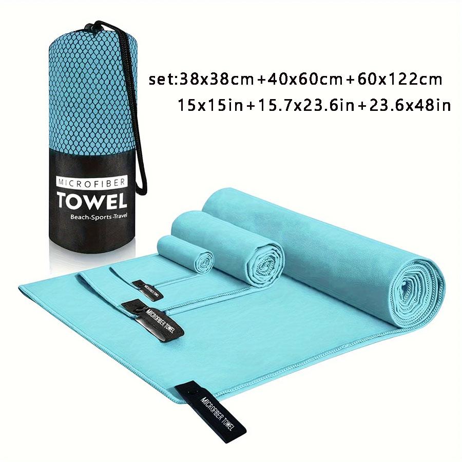 3PC Fast Dry Sport Towel Multifunctional Travel Swimming Yoga Ultra Soft Lightweight Super Absorbent Microfiber Material for Gym