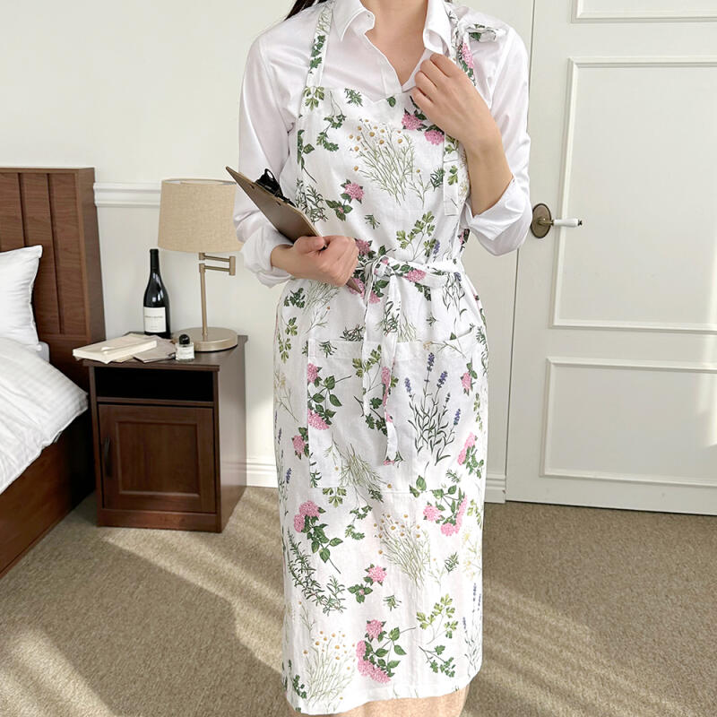 Herb Garden Linen Long Apron