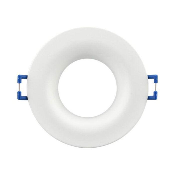 Lot de 10 Fixations spots BRAYTRON Tetra-D, rond, blanc, fixe, diamètre 88mm, aluminium