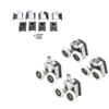 4pcs Convenient Replacement Door Rollers Plastic Door Rollers Adjustable Height Smooth Sliding for Bathroom Glass Doors