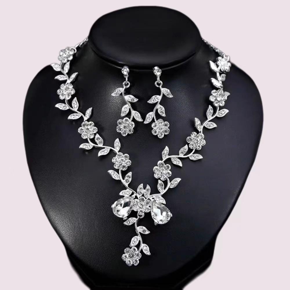 

Элегантный европейский и американский свадебный набор ожерелий - Свадебные ювелирные аксессуары из двух частей