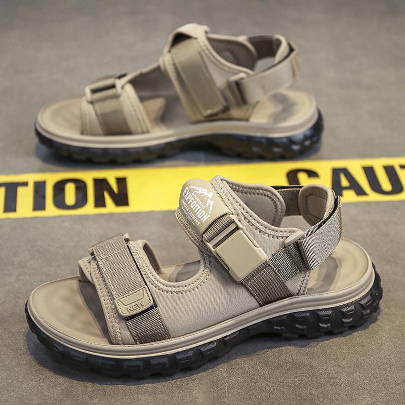 Premium Men's Classic Fashion Sandals Outdoor Non-Slip Men's Hiking Sandals Comfortable Wear-Resistant Rubber Roman Shoes