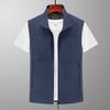 Casual Loose Vest Men's Zipper Multi-pocket Spring and Summer Horse Clip Sleeveless Vest Middle-aged and Young Daddy Vest Jacket