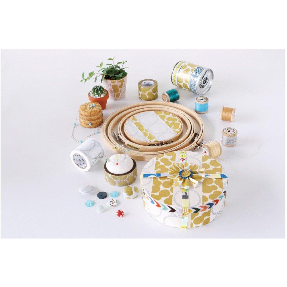 Kamoi Kakoshi mt Mina Perhonen Masking Tambourine Grande 48mm x MTMINA31 Tape, Silver, 10m,