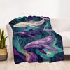 1PC Whale Fantasy Outdoor Blanket Lightweight Flannel, Soft & Warm, All-Season Use for Sofa, Outdoor, Camping, Living Room, Office69