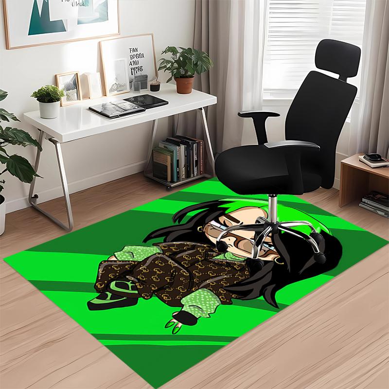 Billie Eilish Teppich mit Aufdruck, für Bürostuhl Wohnzimmer Schlafzimmer Küche Raumdekoration Geschenke.