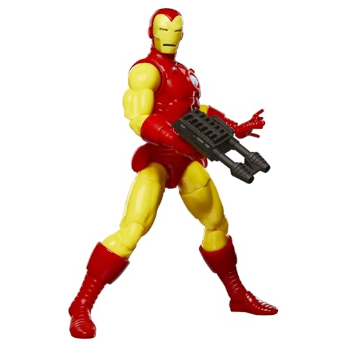 Hasbro Marvel Legends Series Iron Man, Avengers Retro Marvel Comics Secret Wars Collectible 6-Inch Action Figure with Shield (G0780) Authentic