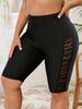High Waist Sexy Side Cutout Lace Two-Piece Plus Size Swimsuit for Women