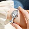 Fashion Oval Roma Dial Women Quartz Watch Elegant Rhinestone Bracelet Bangle Strap Ladies Wristwatch Reloj Mujer